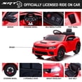 thumbnail image 5 of 12V Ride On Car,  Dodge Charger Powered Electric Car with Battery Powered, Bluetooth, Remote Control, LED Light, Ride On Toy for Ages 3+ Kids, Red, 5 of 10