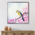 thumbnail image 3 of Beautiful Bird Sitting On Flowering Branch 36 in x 36 in Framed Painting Canvas Art Print, by Designart, 3 of 4