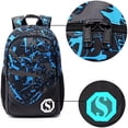 thumbnail image 3 of Mochila Con Diseño De Grafiti Luminoso De 3 Uds, Mochila De Viaje Preppy Grande Con Bolsa Para El Almuerzo Y Estuche Para Lápices, 3 of 4