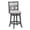 Gray, variant on Pemberly Row Traditional 24" Wood & Fabric Swivel Counter Stool in Cherry