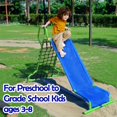thumbnail image 3 of Wonkawoo Tobogán Patio Trasero para Niños, Diapositiva de Patio Exterior / Interior de Metal de 5 Pies, 3 of 5