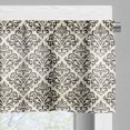 thumbnail image 5 of Ambesonne Damask Valance & Curtain, Swirl Motif, 55"x24", Cream Black, 5 of 6