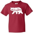 thumbnail image 3 of Inktastic Montana White Bear Silhouette Youth T-Shirt, 3 of 5