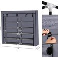 thumbnail image 3 of 9 Tier 9 Lattices Non Woven Fabric Shoe Rack,Free Standing Shoe Racks,Shoes Racks Organizer for Closet,Stackable Shoe Rack,with Side Pocket,for Doorway, Corridor, Balcony, Living Room (Grey), 3 of 7