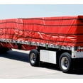 thumbnail image 4 of 2 Pack RED Superlight 14oz Flatbed Trailer Lumber Steel Tarp 24x27 (8' Drop), 4 of 4