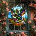 thumbnail image 6 of Colorful Dragon Reading Book STAINED GLASS Suncatcher Fantasy Window Art with Books Tea Flowers Gift for Book Lovers Dragon Fans Bookish, 6 of 8