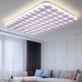 thumbnail image 2 of Purple Checkered Fluorescent Light Covers, Farmhouse White Buffalo Plaid Magnetic Light Covers for Ceiling Lights, Fluorescent Ceiling Shade Filters for Classroom Bedroom Office 4x2Ft x 3PCS, 2 of 8