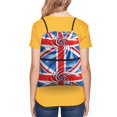 thumbnail image 7 of Retro Union-Jack Flag Drawstring Backpack Bag Water Resistant Yoga Shopping Cinch Bag Sackpack For Men Women, 7 of 7