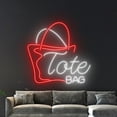 thumbnail image 3 of Handmadetneonsign Tote Bag Neon Sign, Tote Bag Neon Led Wall Art Decor, Tote Bag Store Wall Decor, 3 of 4