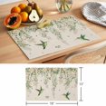 thumbnail image 6 of Watercolor Floral Placemats Set of 4 Spring Flowers Birds Plants Country Beige Place Mats Indoor Wipeable Table Mats Washable Dining Table Placemats for Kitchen Holiday Party Home Decor 13x19 Inch, 6 of 9
