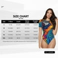 thumbnail image 5 of Gaeub Vibrant Rainbow Parrot Fantasy Print Women's Short Sleeve One Piece Swimsuit Sexy High-Waisted Bodysuit Bathing Suit for Swimming, Beach, Sports-Small, 5 of 7