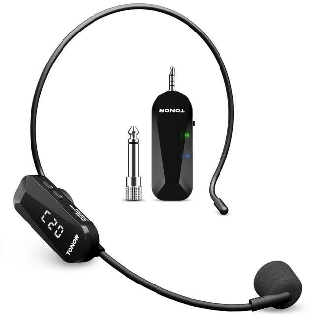 Auriculares inalámbricos con micrófono TONOR UHF, 20 canales, alcance 20 m