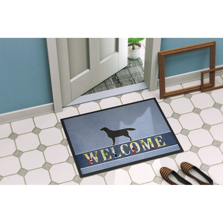 Carolines Treasures BB5512JMAT Black Labrador Retriever Welcome
