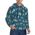 thumbnail image 2 of Salouo Vintage Tape Players And Skates Pattern Men's Fall Hoodie Sweatshirt,Sport Hoodie with Pockets for Men Pullover Casual Hooded Sweatshirt-XX-Large, 2 of 7