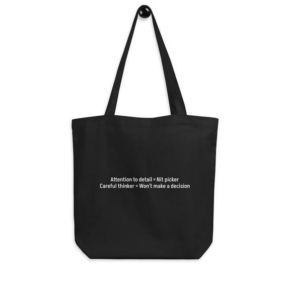 Job Description Keyword Series, Careful Thinker and Attention to Detail - Eco Tote Bag
