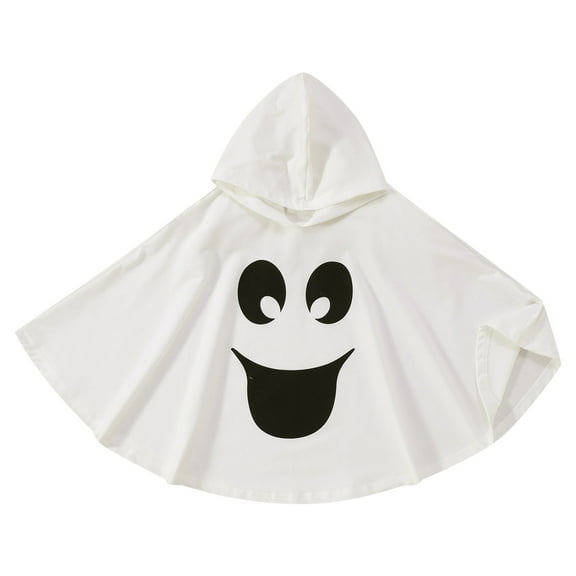 Adeawade Girls Tops 18-24 Months Long Sleeve Cartoon Prints Hallomas Fancy Party Hooded Robe Kids Hooded Round Neck Blouse Adorable Playsuit Beige