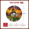 thumbnail image 2 of Rateoe Fall Village Scenery Pattern Christmas Tree Skirt with Ties , Christmas Tree Decorations, Farmhouse Christmas Decor Xmas Holiday Decorations-36", 2 of 6