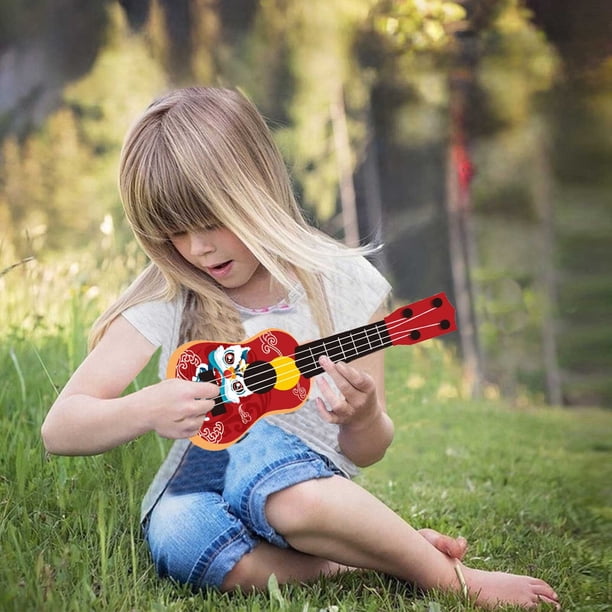Juguetes educativos, ukelele de 9,92 pulgadas para niños, guitarra de 4 cuerdas, instrumento musical, juguete educativo, mini guitarra, juguetes para niños y niñas, mini ukelele.