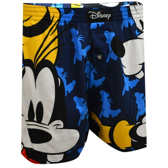 MJC Mens Disney's Big Goofy Faces Cotton Boxer Shorts (Medium)