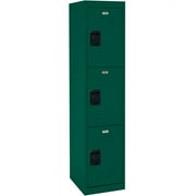 Sandusky 3-Tier Welded Steel Storage Locker, 66"H, Forest Green