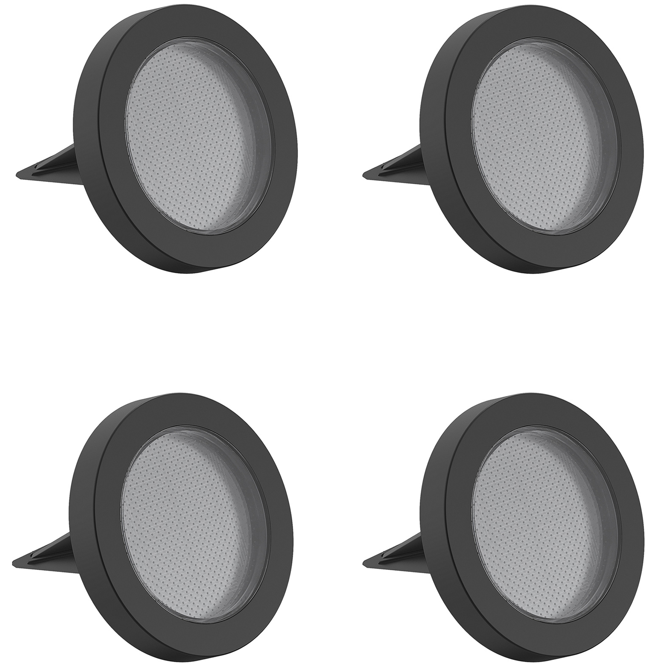 Mainstays Solar Landscape Disc Lights, Color Holding LED, 4-Pack photo 1