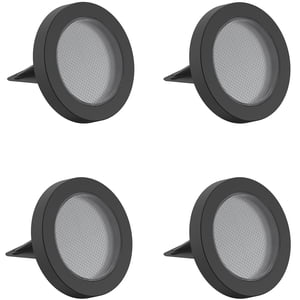 Mainstays Solar Landscape Disc Lights, Color Holding LED, 4-Pack