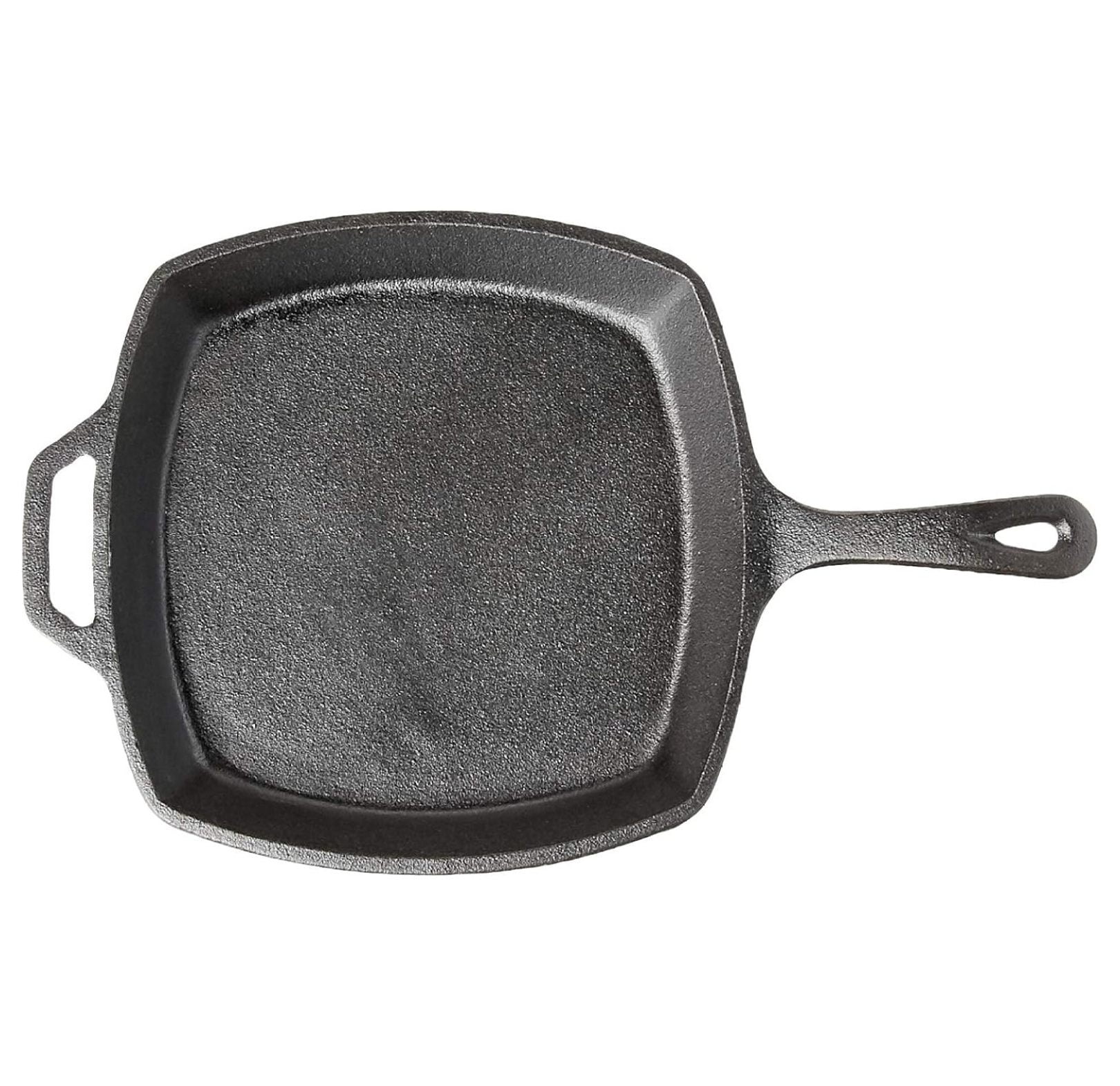 JB0217 10.5" Pre Seasoned Cast Iron Square Skillet for Grill, Gas, Oven, Electric, Induction and Glass, Black