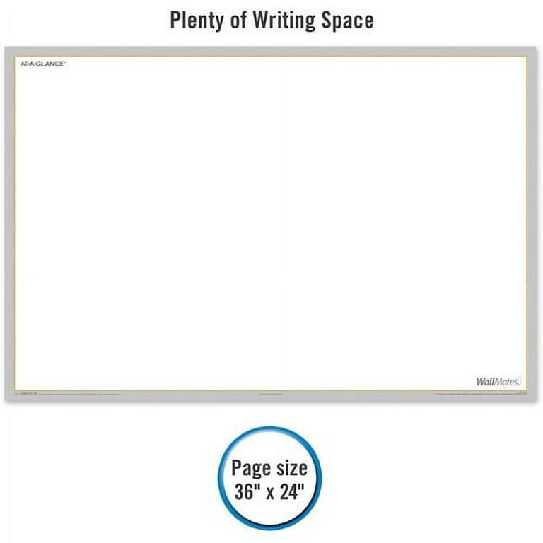 Peel and Stick White Board, 24x36 Dry Erase Board with Stain Proof Dry  Erase Surface, White Board for Wall with Restickable Adhesive Backing and
