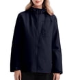 thumbnail image 2 of Baqcunre Rain Jacket Women Women'S Thin Outdoor Mountaineering Wear Quick Drying Breathable Windproof Single Layer Coat Hardshell Jacket Winter Coats For Women Workout Tops For Women Navy L, 2 of 6
