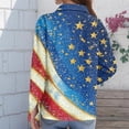 thumbnail image 4 of Iaqnaocc 4th Of July Womens Tops Patriotic American Flag Stars Striped Blouses America 250 Shirt Freedom Button Down Collared Shirt Casual Long Sleeve Outfits Royal Blue S, 4 of 4