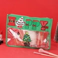 thumbnail image 1 of Juego de neceseres navideños transparentes - Organizador de artículos de tocador de viaje con bordado festivo de Papá Noel y árbol Un neceser de maquillaje, 1 of 5