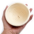 thumbnail image 4 of Cesta de fermentación redonda de ratán Banneton para hacer pan de masa madre. Incluye forro. Cestas de fermentación tejidas a mano naturales para panaderos caseros. Modelado de pan artesanal., 4 of 8