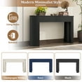 thumbnail image 5 of Harper & Bright Designs Fluted Console Table with 2 Storage Drawers, Modern Wood Entryway Table with Oval Top for Entryway and Living Room, Black, 5 of 12