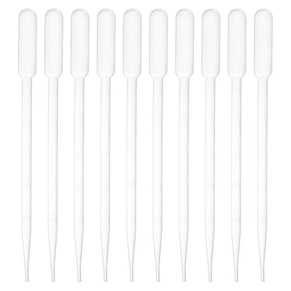 Uxcell Disposable Transfer Pipette, 100pcs 5ml LDPE Pipette Individually Wrapped for Transfer Liquid Clear