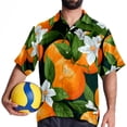 thumbnail image 4 of Tangerine Men's Short Sleeve Beach Shirts, Casual Printed Button Down Poplin Shirt Summer., 4 of 6