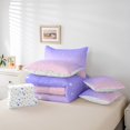 thumbnail image 6 of Castle Fairy Starry Sky Bedding Comforter Set 7-Piece for Boys Girls,Dreamy Princess King Bedding Sets,Gradient Pink Purple Ultra Soft Bed Sheets,Luxury Bedroom Decor,Reversible, 6 of 8