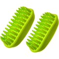 thumbnail image 1 of Peine suave del masaje del champú del perro del silicón 2pcs para el pelo mediano a largo, mediano y grande, 1 of 5