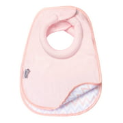 Tommee Tippee Closer to Nature Comfi-Neck Reversible Soft Baby Bib with Padded Collar, 0+ Months - Pink Chevron, 2 Count Color: Girl