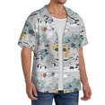 thumbnail image 2 of Kdxio Men'S Hawaiian Shirt For Men Short Sleeve Shirt The World Map With Cartoon Animals Summer Casual Holiday Beach Button Down T-Shirts, 2 of 5