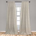 thumbnail image 4 of Ambesonne Honeycomb Curtains, Retro Hexagons Geometric, Pair of 28"x95", Dark Cadet Blue Eggshell, 4 of 4