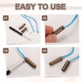 thumbnail image 4 of Uxcell 12Pcs Shoelace Tips with Screw, 2 Style 20mm/25mm Alloy Shoes Lace Aglets Cords End Replacement, Cylindrical Aglets for DIY Clothes Strings Repairing, Yellow/Orange/Red, 4 of 6