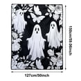 thumbnail image 4 of JuDWoC Halloween DIY Coloring Blanket Soft Flannel Fleece Blanket Gothic Ghost Blanket Colorable Halloween Throw Blanket for Couch Sofa Bed Decor 59.1*51.2in, 4 of 9