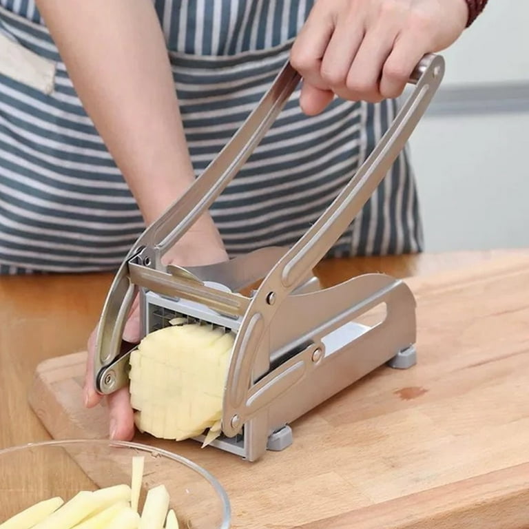 Potato Slicer Potato Lattices French Fry Cutter Stainless Steel Wavy  Chopper with Food Safety Holder Mandoline Slicer For Kitchen Multi Tools  Set