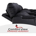 thumbnail image 5 of Seatcraft Julius, Big & Tall, Home Theater Seating, Living Room, 400 lbs Capacity, Italian Leather, Power Recline, Powered Headrest, USB Charging, Cupholders, Arm Storage, Row of 3, Black, 5 of 9