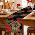 thumbnail image 5 of Christmas Poinsettia Table Runner 120 Inches Long Farmhouse Dress Scarves, Winter Cardinal Bird Pine Cone Needle Dining Tablerunner for Coffee Table/Kitchen Island/Party Décor, 13" x 120", 5 of 8