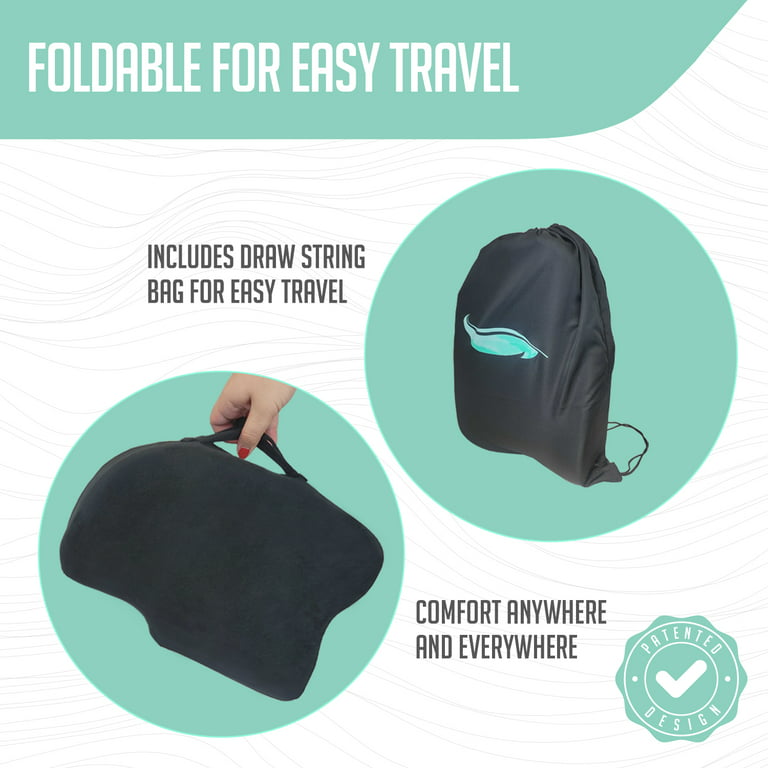 Cushy Tushy Premium Foldable Travel Seat Cushion - for Relief of