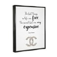 thumbnail image 4 of Stupell Industries Second Best Things In Life Quote Fashion Brand Glam Text Jet Black Framed Floating Canvas Wall Art, 24x30, by Ziwei Li, 4 of 6