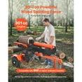 thumbnail image 2 of KFFKFF 30 Tons Log Splitter, 306CC Engine, Powered Wood Splitter with 2" Ball Coupler, Auto Return, Vertical & Horizontal Mode, 2 of 9