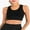 Black, variant on FANNYC Women's Seamless Sports Bra Middle Support Mesh Openwork Workout Running Crop Tops Longline Yoga Bra