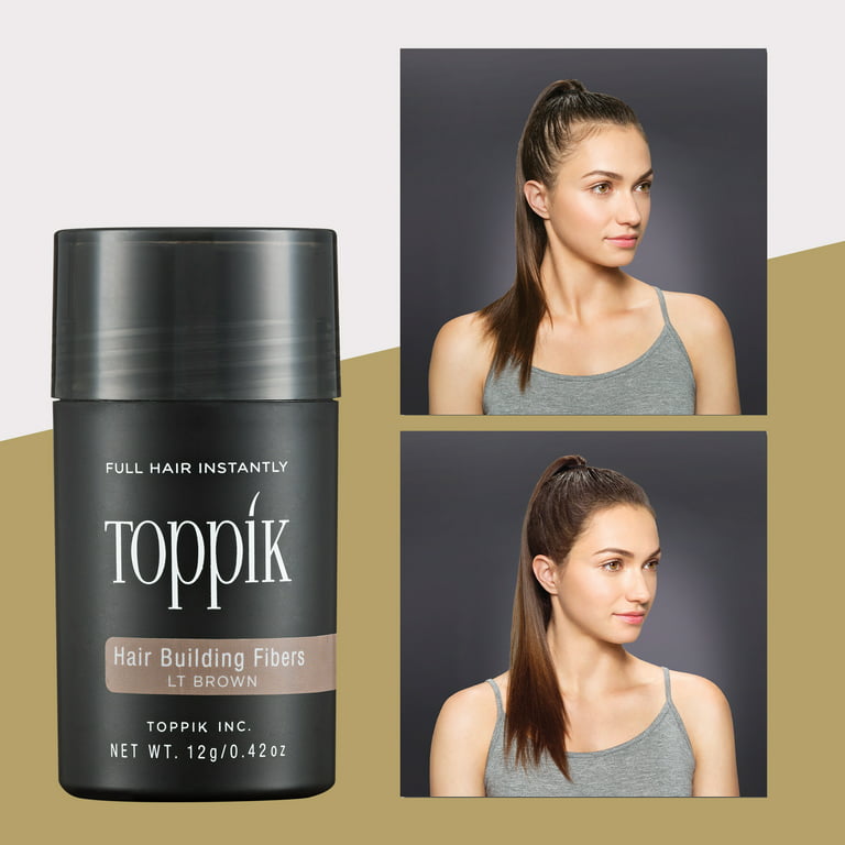 Arab Clancy ordlyd Toppik Hair Building Fibers, Light Brown, 12g | Fill In Fine or Thinning  Hair | Instantly Thicker, Fuller Looking Hair | 9 Shades for Men & Women -  Walmart.com